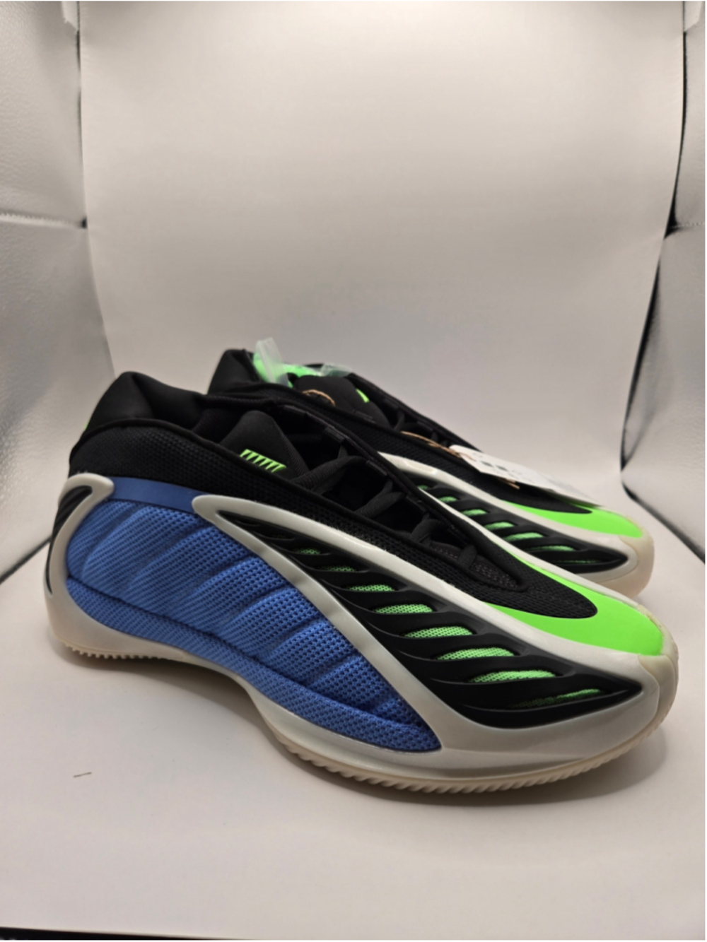 Men's Adidas Anthony Edwards 2 Basketball Shoes Size 6 Black Blue Green